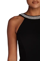 Jocelyn Formal Open Back Pearl Dress