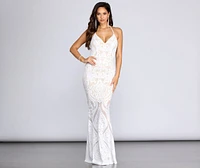 Meg Formal Sequin Halter Dress