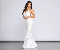 Meg Formal Sequin Halter Dress
