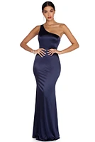 Candice One Shoulder Satin Dress