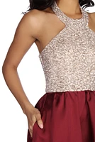 Kaia Formal High Low Taffeta Dress