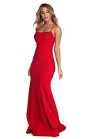 Leona Formal Lattice Dress
