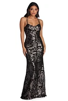 Lilia Multi Strap Sequin Formal Dress