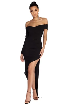 Addilyn Formal Asymmetrical Wrap Dress