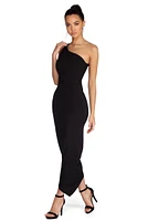 Selena Formal One Shoulder Ruched Dress