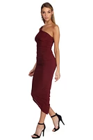 Selena Formal One Shoulder Ruched Dress