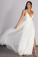 Graciela Heat Stone Tulle Gown