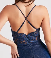 Kensley Formal Glitter A-Line Dress