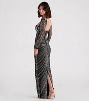 Raelynn Formal Rhinestone Bustier Long Dress