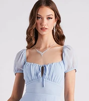 Idina Formal Chiffon Slit Long Dress