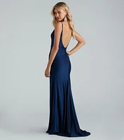 Aubree Formal Satin Mermaid Dress