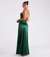 Trixie Formal Satin A-Line Dress