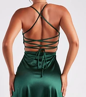 Trixie Formal Satin A-Line Dress