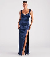 Catrina Formal Satin Sweetheart Dress