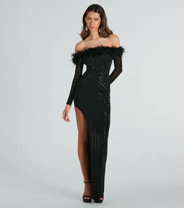 Windsor Taylor Corset Rhinestone Mesh Formal Dress