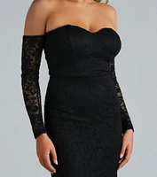 Sammy Formal Lace Off-The-Shoulder Mermaid Dress