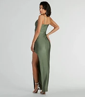 Karlie Sweetheart High Slit Long Formal Dress