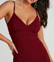 Nicolette Lace-Up Mermaid Crepe Formal Dress