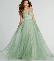 Vanessa V-Neck Tulle Gown