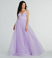Vanessa V-Neck Tulle Gown