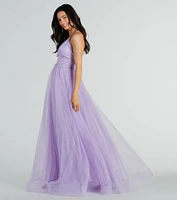 Vanessa V-Neck Tulle Gown