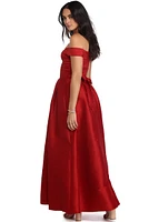 Lucia Off The Shoulder Taffeta Ballgown