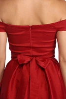 Lucia Off The Shoulder Taffeta Ballgown