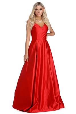Aubree Ravishing Satin Ball Gown