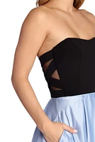 Marie Strapless Satin Ball Gown