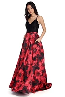 Marjorie Charming Florals Ball Gown