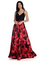 Marjorie Charming Florals Ball Gown
