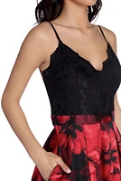 Marjorie Charming Florals Ball Gown
