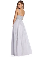 Rose Formal Lace And Pearl Ball Gown