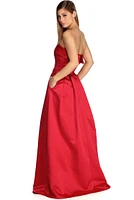 Catalina Strapless Satin Ball Gown