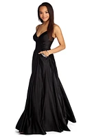 Angelie Embellished Satin Gown