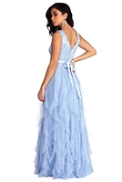 Ava Formal Glitter Tendril Dress