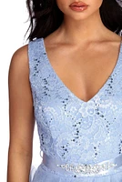 Ava Formal Glitter Tendril Dress