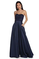 Laurie Lace And Satin Ball Gown