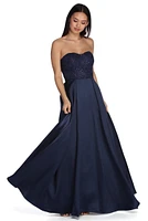 Laurie Lace And Satin Ball Gown