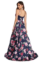 Shelby Floral Satin Ball Gown