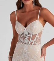 Samara Corset Lace Ball Gown