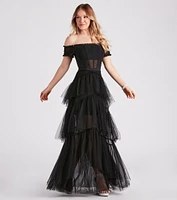 Maggie Formal Tiered Tulle Dress