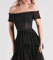 Maggie Formal Tiered Tulle Dress