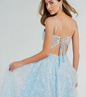 Kallie Butterfly Mesh A-Line Ball Gown