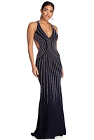 Jules Formal Beaded Halter Dress