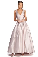 Reina Stunning Satin Ball Gown