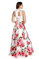 Amalia  Floral Two Piece Gown
