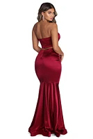 Harlee Formal Satin Two Piece Dress