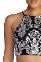 Tamara Formal Metallic Two Piece Dress