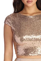 Emmie Formal Sequin Two Piece Dress